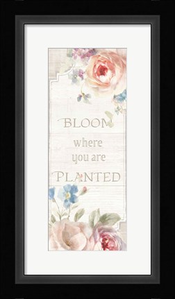 Framed Cottage Garden VI on wood Print