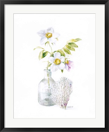 Framed Beach Flowers II Print