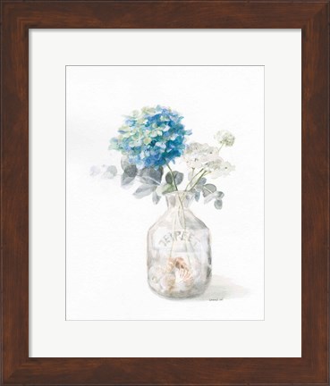 Framed Beach Flowers V Print
