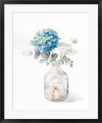 Framed Beach Flowers V Print