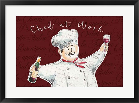 Framed Chef at Work II Print