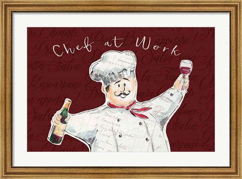 Framed Chef at Work II Print