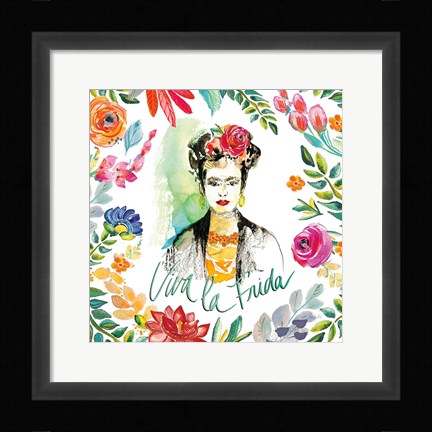 Framed Fridas Flower Fancy I Print