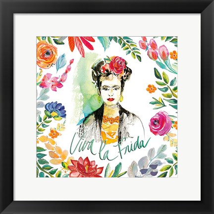 Framed Fridas Flower Fancy I Print