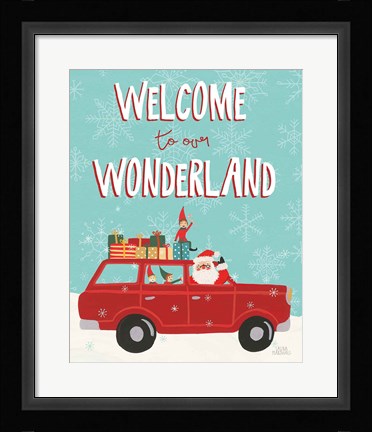 Framed Holiday Travelers IV Wonderland Print