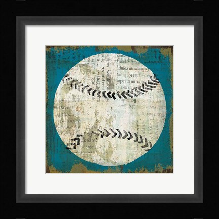 Framed Ball I on Blue Print
