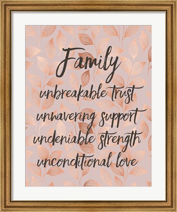 Framed Family Unbreakable Trust - Pink Print