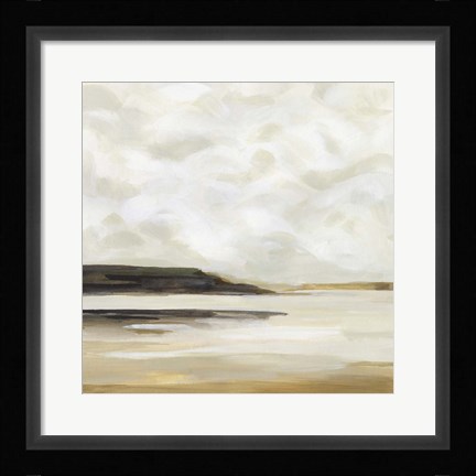 Framed Cloudy Coast I Print
