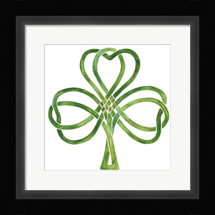Framed Gilded Shamrock IV Print