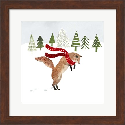 Framed Woodland Christmas III Print