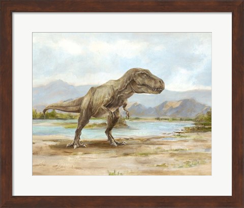 Framed Dinosaur Illustration III Print