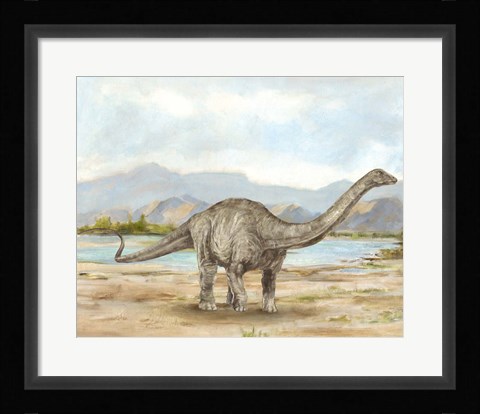 Framed Dinosaur Illustration V Print