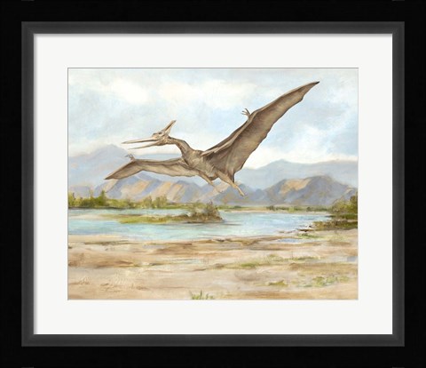 Framed Dinosaur Illustration VI Print