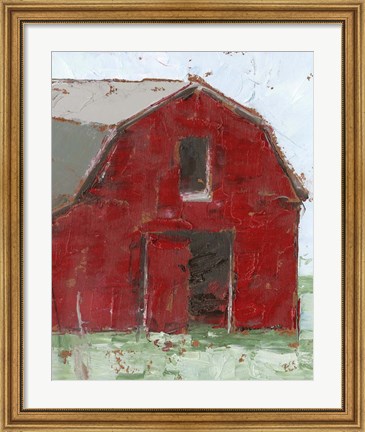 Framed Big Red Barn I Print
