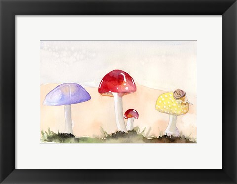 Framed Faerie Mushrooms II Print