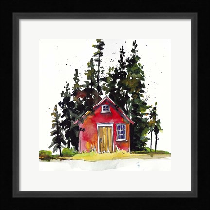 Framed Rad Cabin III Print