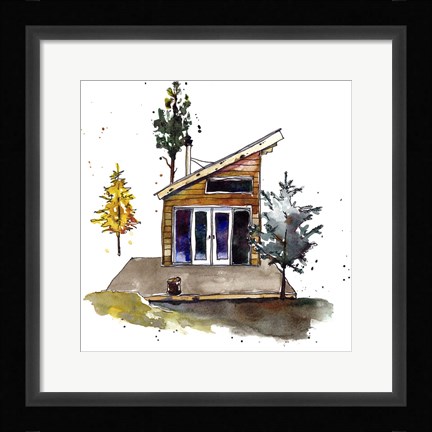 Framed Rad Cabin IV Print