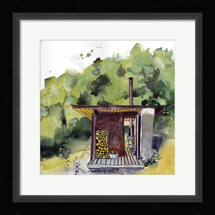 Framed Cabin Scape V Print