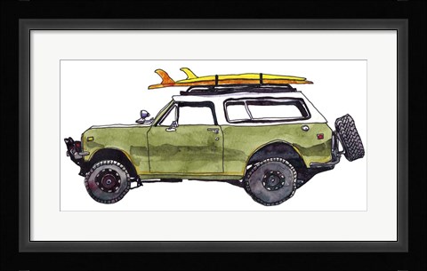 Framed Surf Car II Print