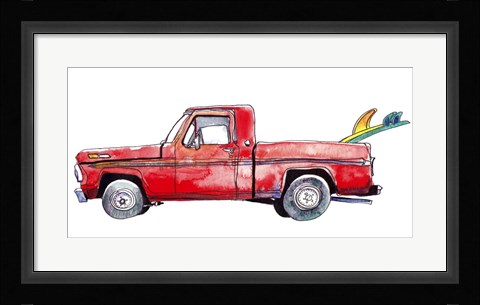Framed Surf Car IV Print