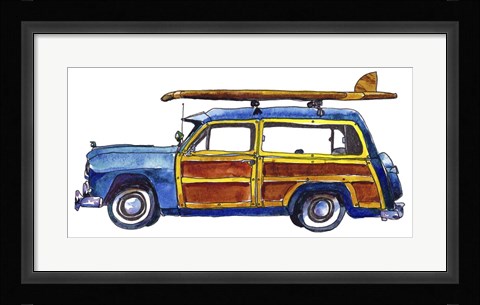 Framed Surf Car IX Print