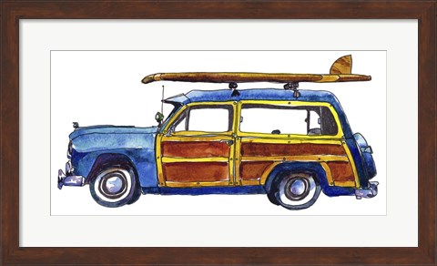 Framed Surf Car IX Print