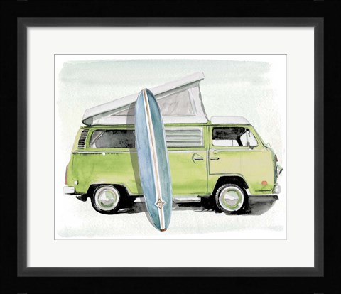 Framed Surf Wagon I Print