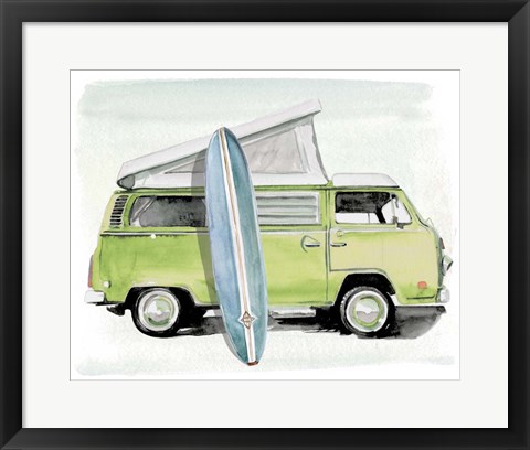 Framed Surf Wagon I Print