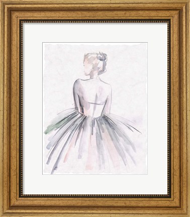 Framed Watercolor Ballerina I Print