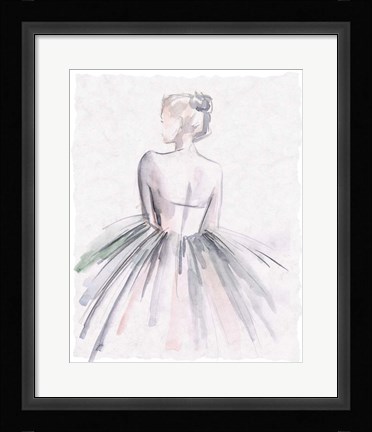 Framed Watercolor Ballerina I Print