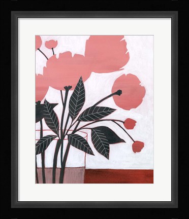 Framed Flower Screen II Print