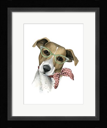 Framed Vogue Dog I Print