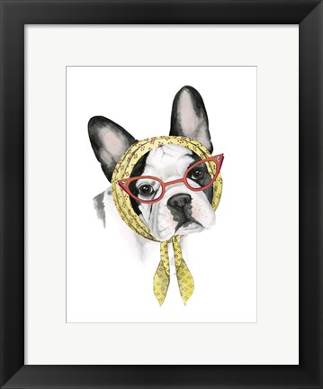 Framed Vogue Dog II Print
