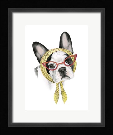 Framed Vogue Dog II Print