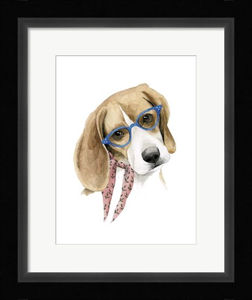 Framed Vogue Dog III Print