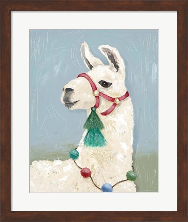 Framed Painted Llama I Print