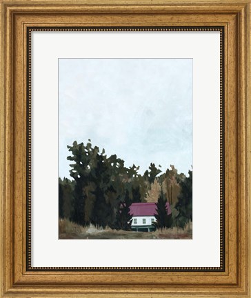 Framed Forest Cottage I Print
