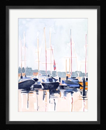 Framed Watercolor Boat Club II Print