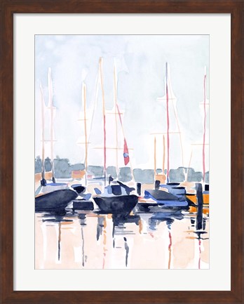 Framed Watercolor Boat Club II Print