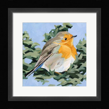 Framed Painterly Bird I Print