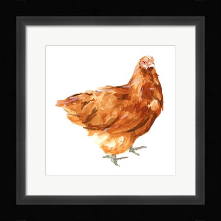 Framed Wild Chicken I Print