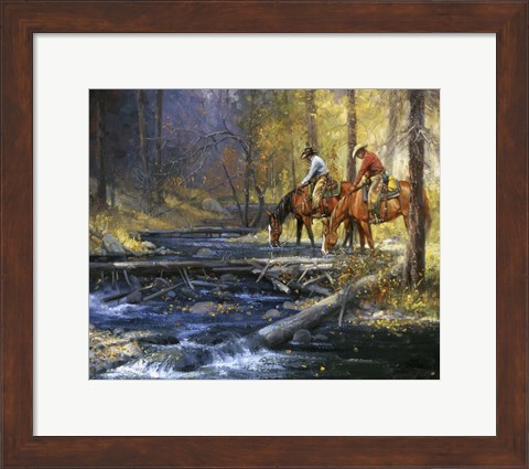 Framed Cold Water &amp; Falling Leaves Print