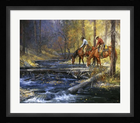 Framed Cold Water &amp; Falling Leaves Print