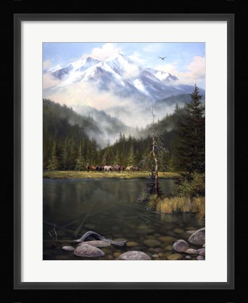 Framed As the Mist Slowly Rises Print