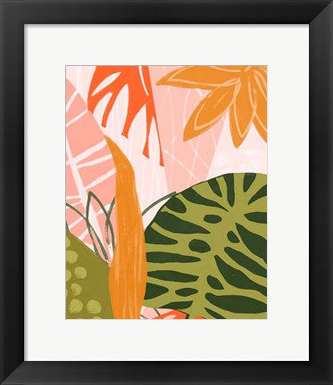 Framed Jungle Collage II Print