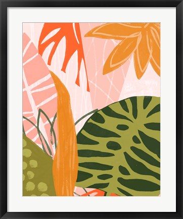 Framed Jungle Collage II Print