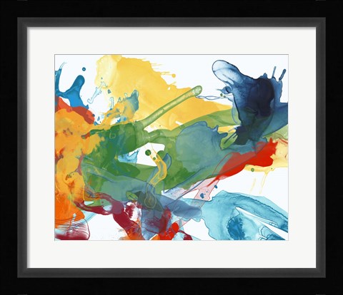 Framed Primary Abstract I Print