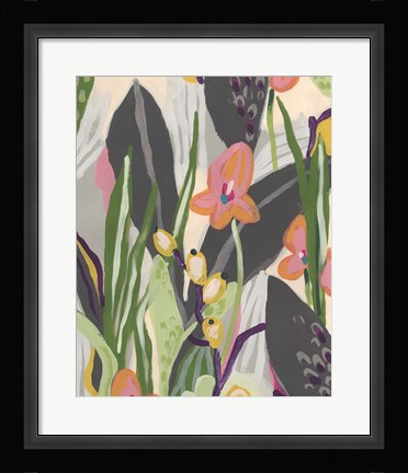Framed Vibrant Ladyslippers I Print