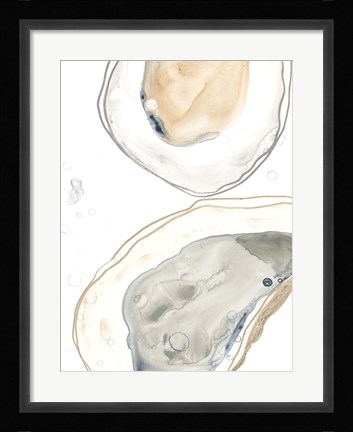 Framed Ocean Oysters I Print