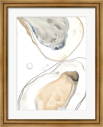 Framed Ocean Oysters IV Print